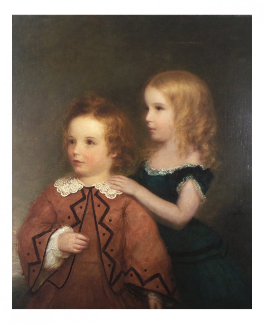 Oil on Canvas, Portrait of Two Children (1 of 10)
