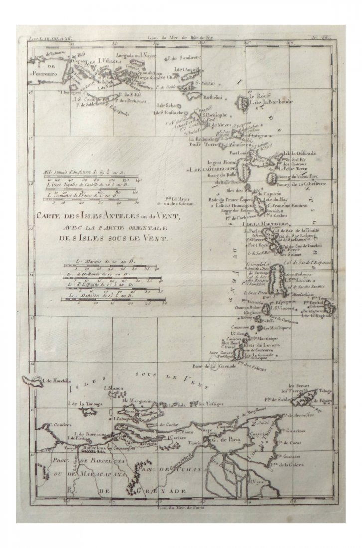 Antique French Map of the Antilles (1 of 6)
