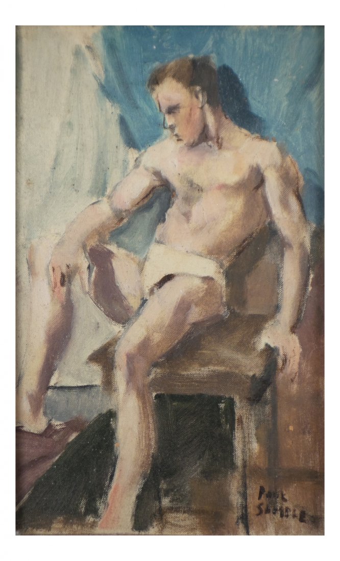 Male Figure, Oil on Canvas Board (1 of 7)