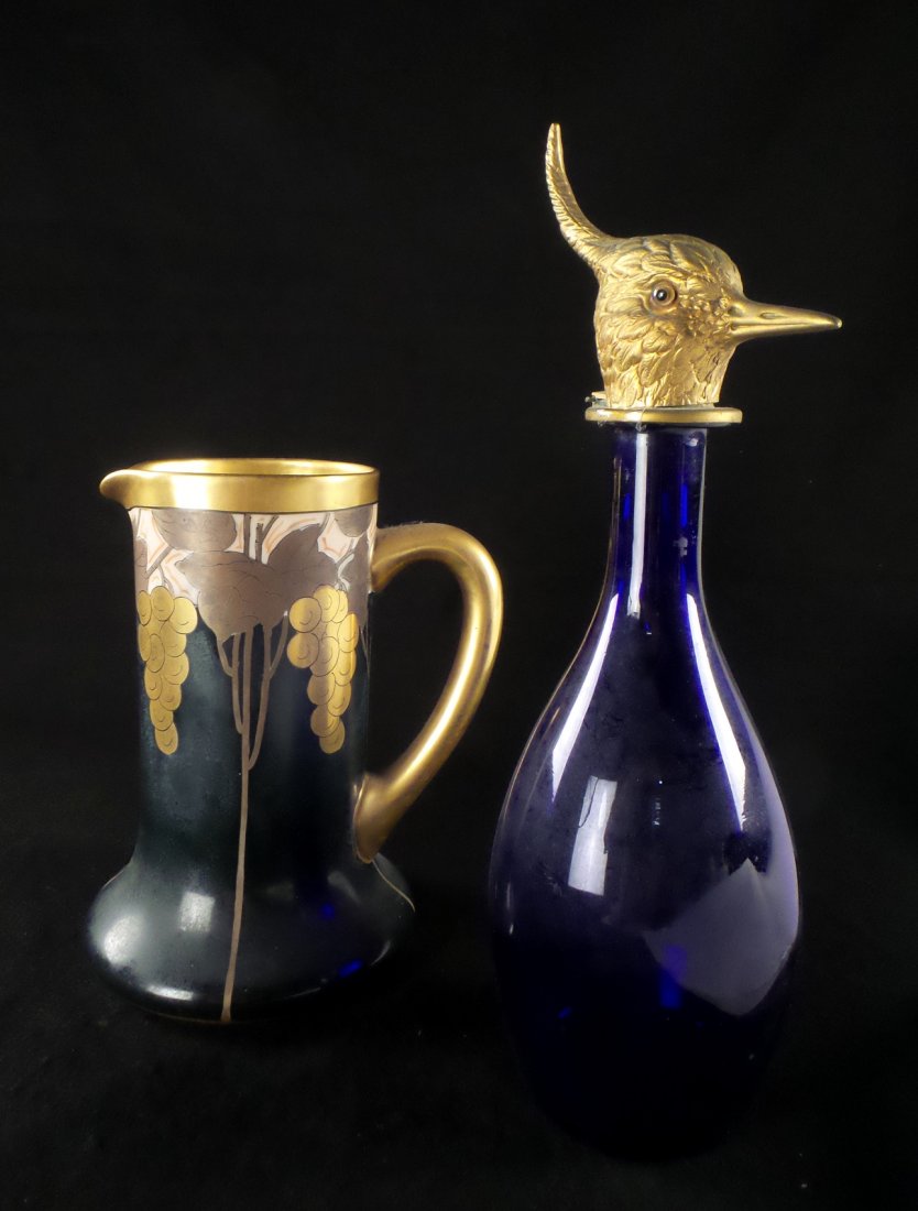 Limoges Pitcher & A Cobalt Blue Decanter (1 of 10)