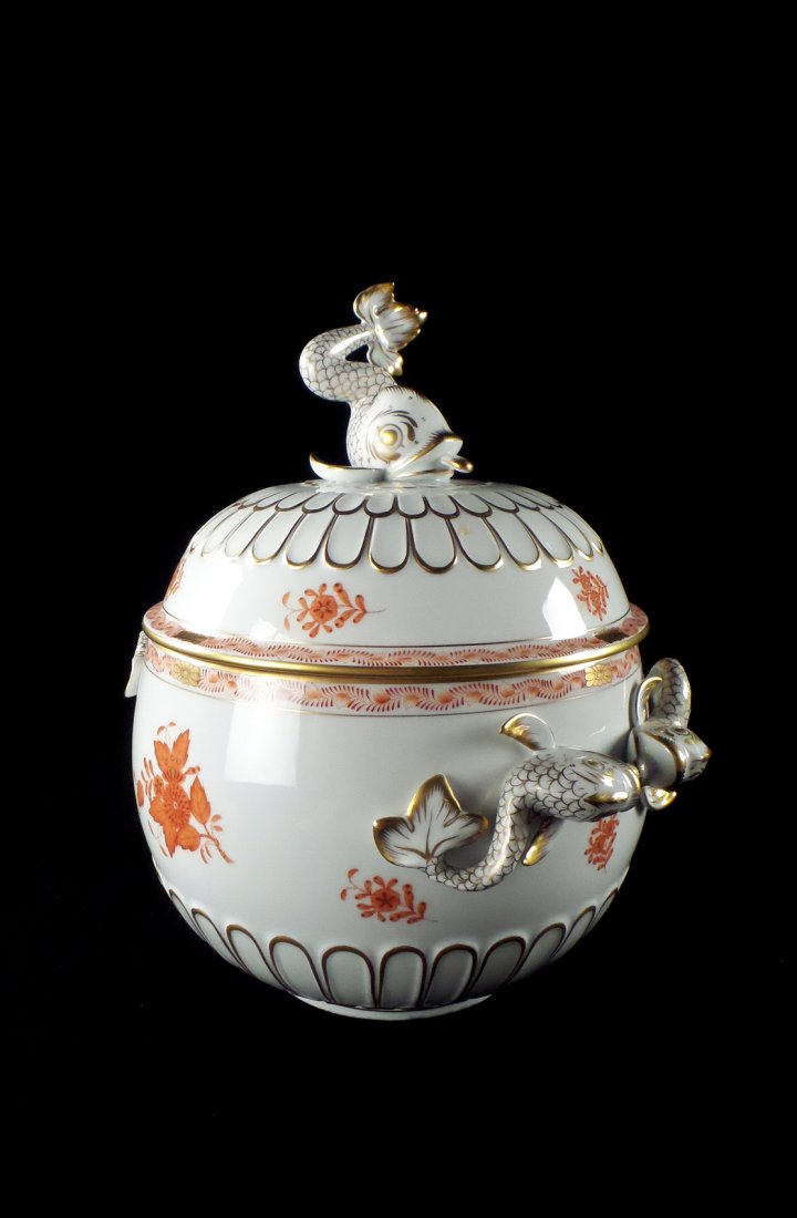 Herend "Chinese Bouquet" Dolphin Tureen (1 of 8)