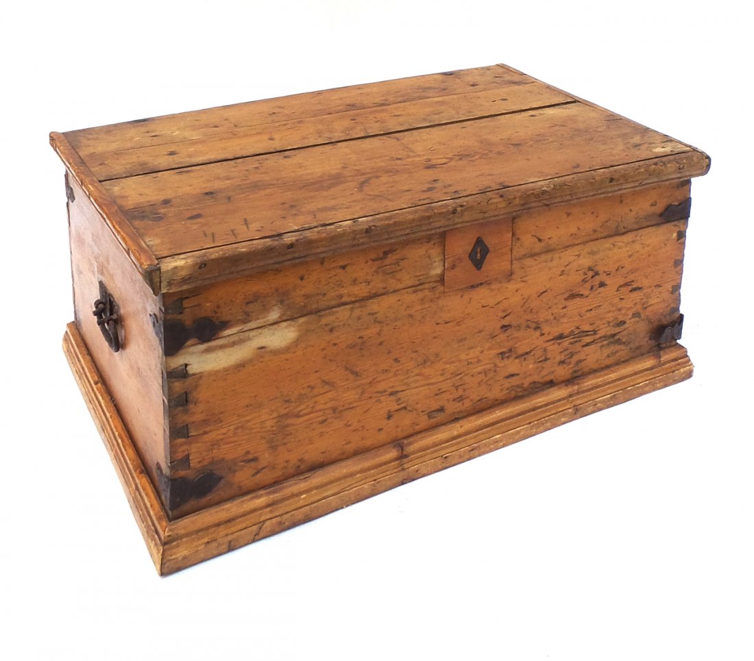 Antique English Pine Trunk (1 of 10)