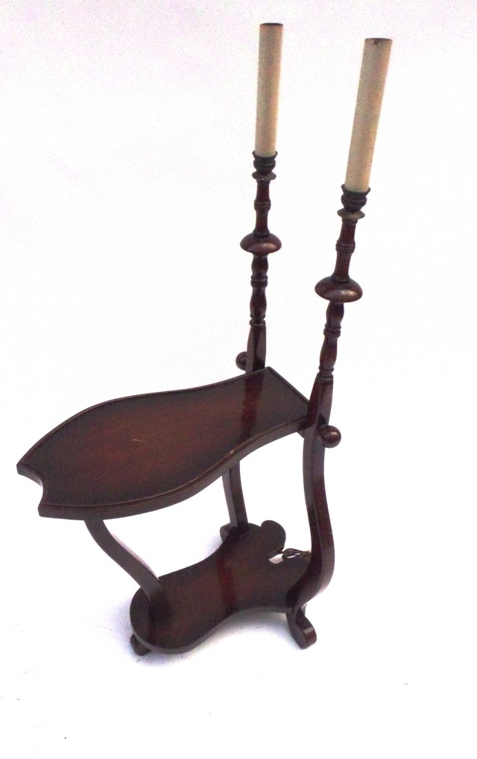 Mahogany Floor Lamp Table (1 of 5)