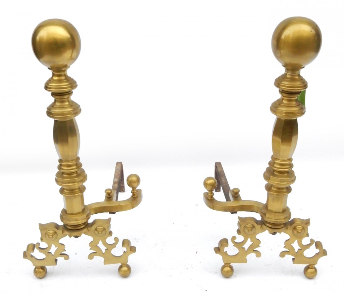 Pair of 19th Century Andirons (1 of 4)
