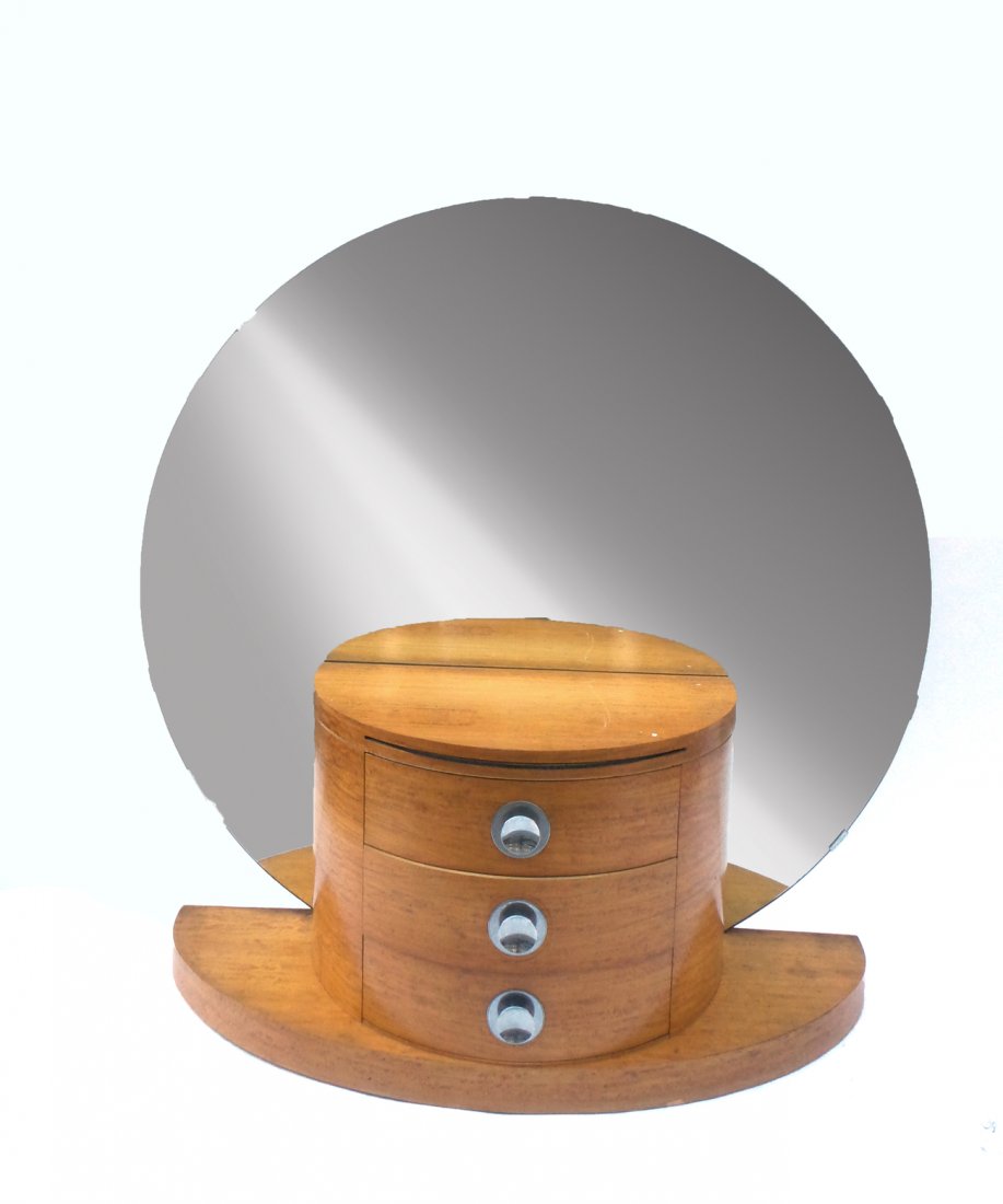 Art Deco Blonde Mahogany Vanity (1 of 8)