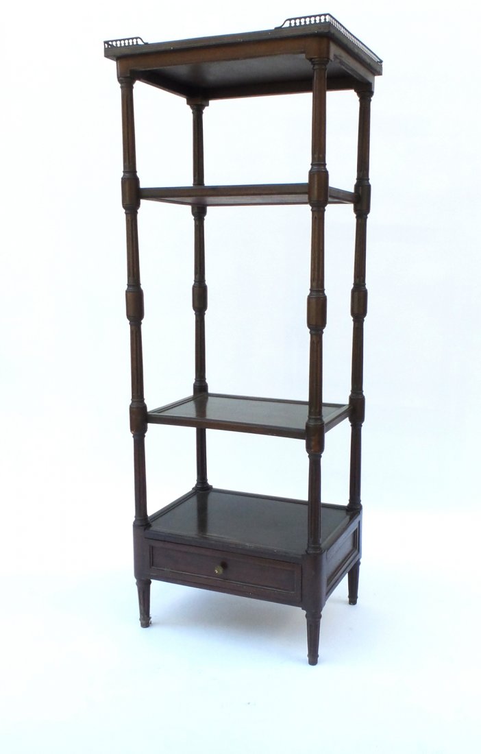 Regency Style Mahogany Marble Top Etegere (1 of 9)