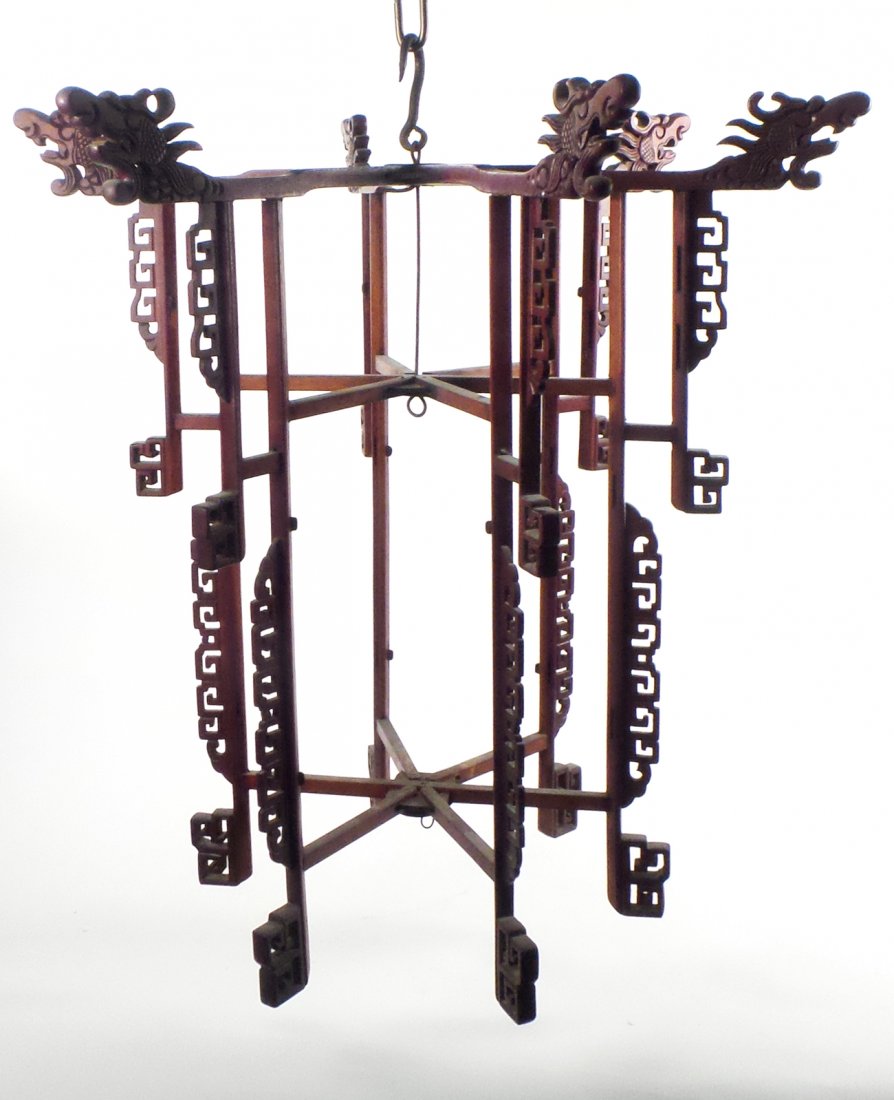 Three Chinese Wood Hanging Lanterns (1 of 10)