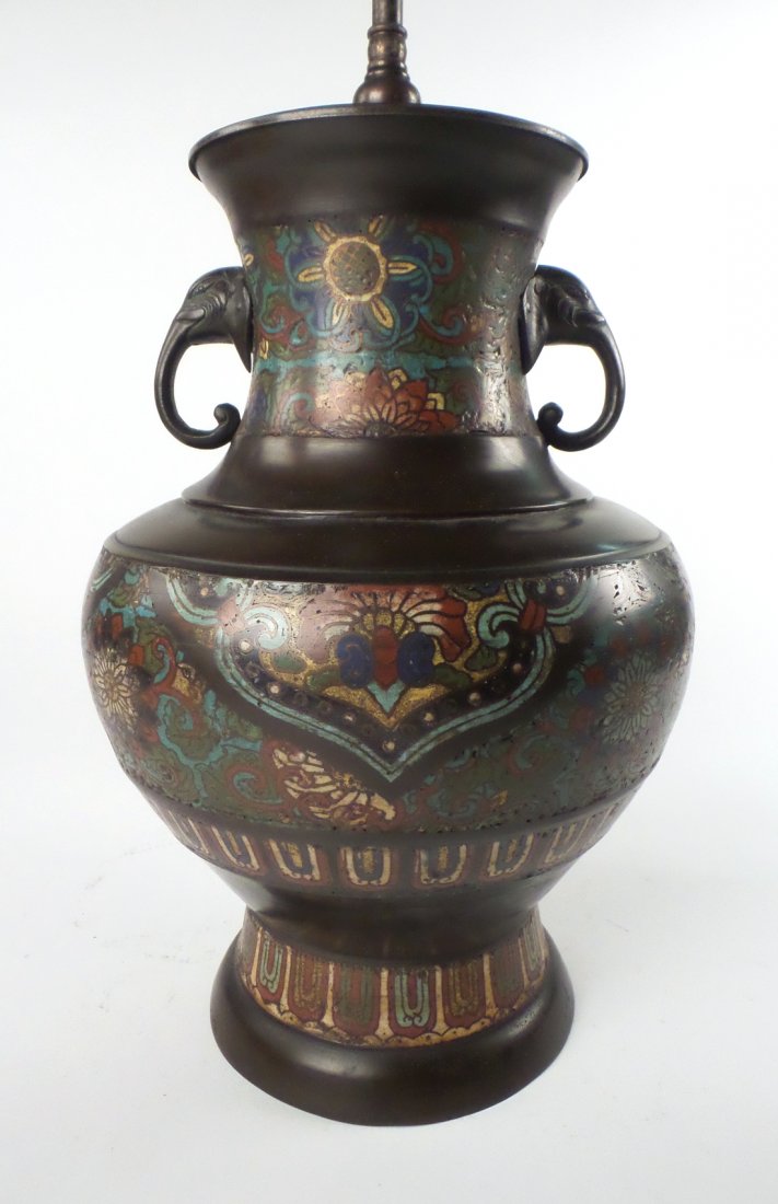 Champleve and Enamel Lamp (1 of 9)