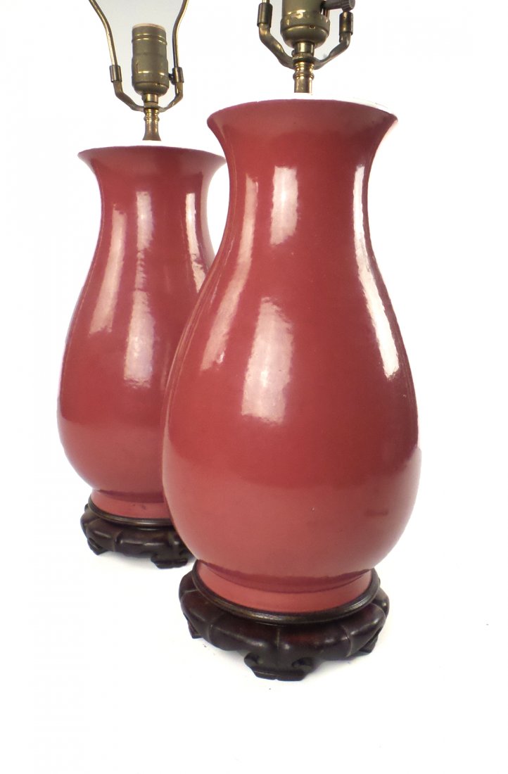 Pair of Sang de Boeuf Lamps (1 of 5)