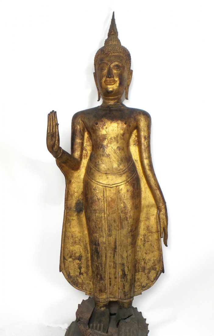 Antique Tibetan Gilt Lead Deity (1 of 10)