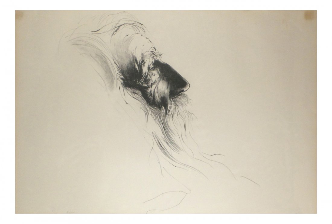 Leonard Baskin Lithograph "Rodin" (1 of 7)
