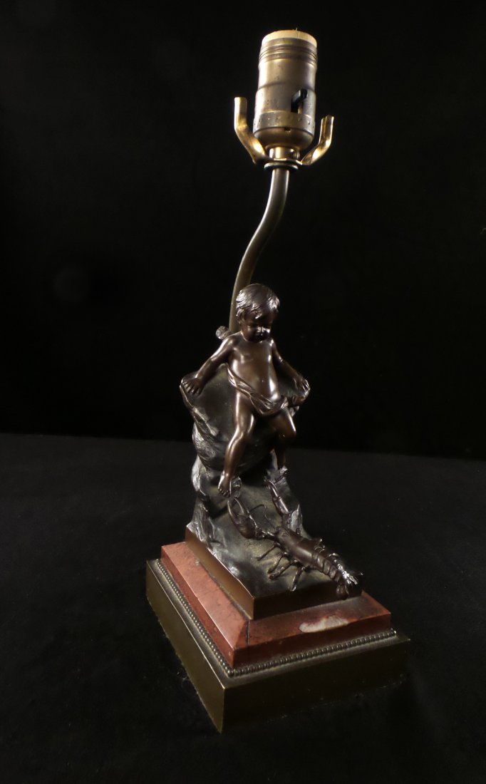 Bronze Cherub Lamp (1 of 5)