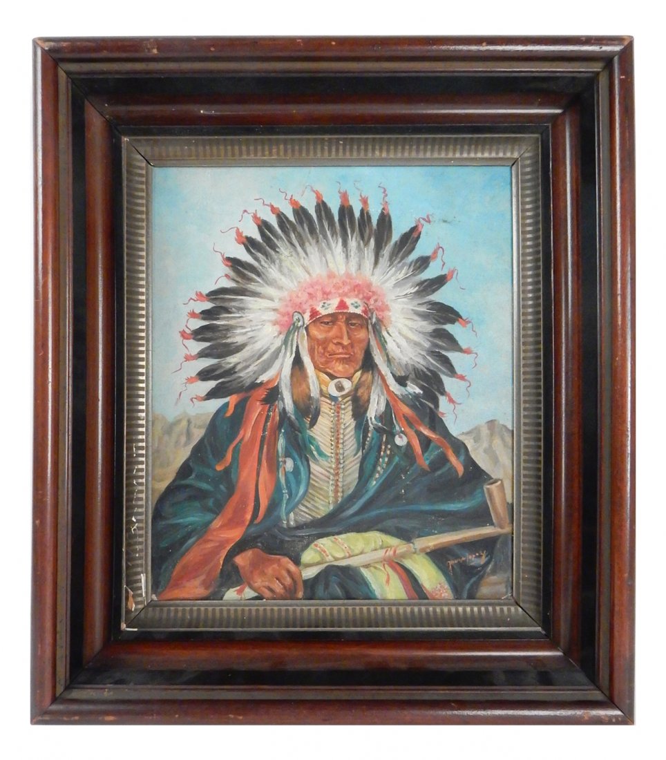 Portrait of a Native American Chieftain (1 of 3)
