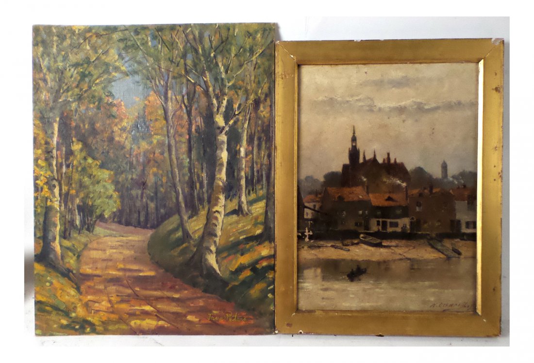 Jane Peters, Forest Lane, Oil on Board (1 of 7)