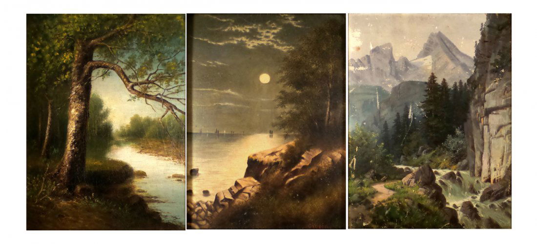 Three 19th Century Oil Paintings (1 of 8)