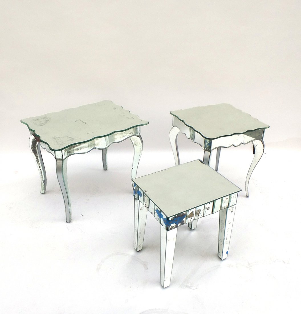 Italian Mid-Century Mirrored Side Tables (1 of 7)