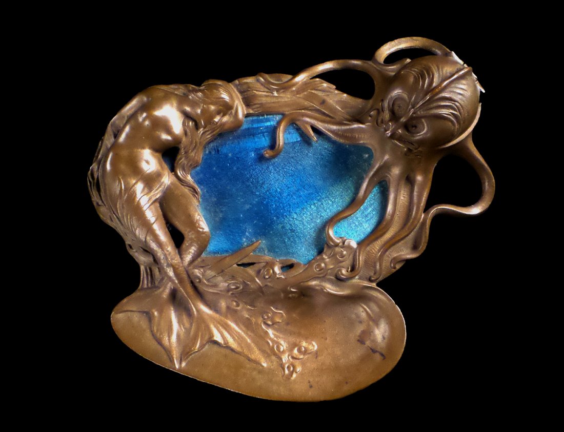 Austrian Deco Bronze Inkwell (1 of 5)