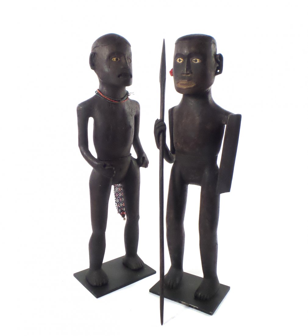Pair of Carved Wood African Figures (1 of 10)