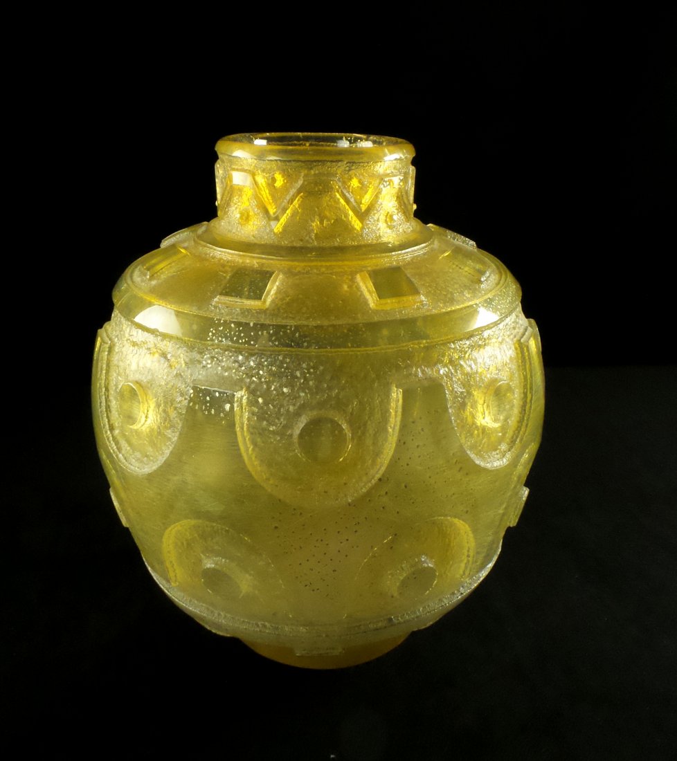 Daum Nancy Amber Vase (1 of 7)