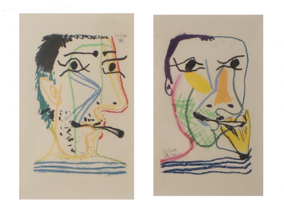 After Pablo Picasso, Two Portraits (1 of 6)