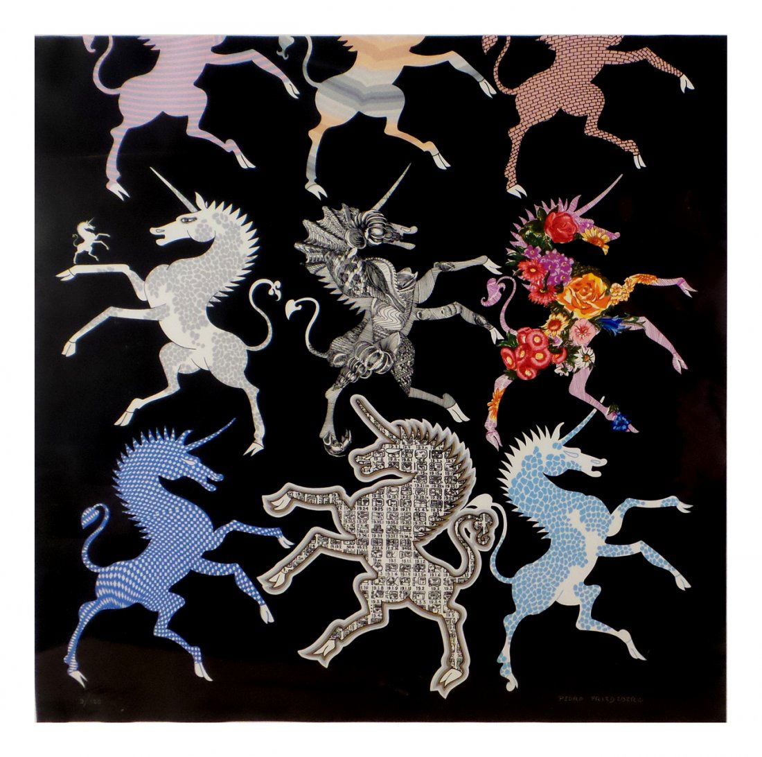 Pedro Friedeberg "Unicorns" Serigraph (1 of 8)