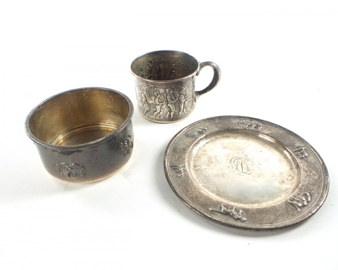 Two Gorham Silver Cups, Tray (1 of 10)