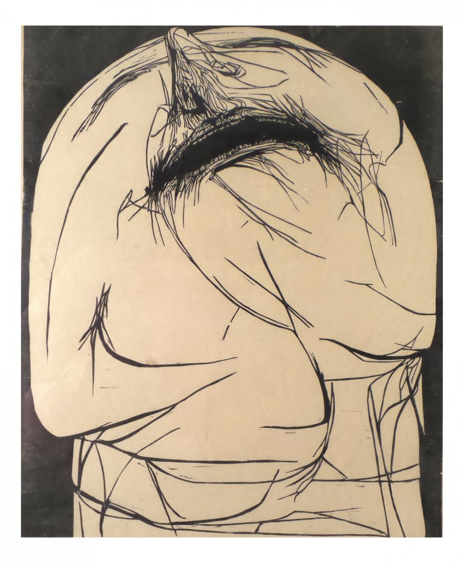 Leonard Baskin, "The Cry" - Woodcut (1 of 5)