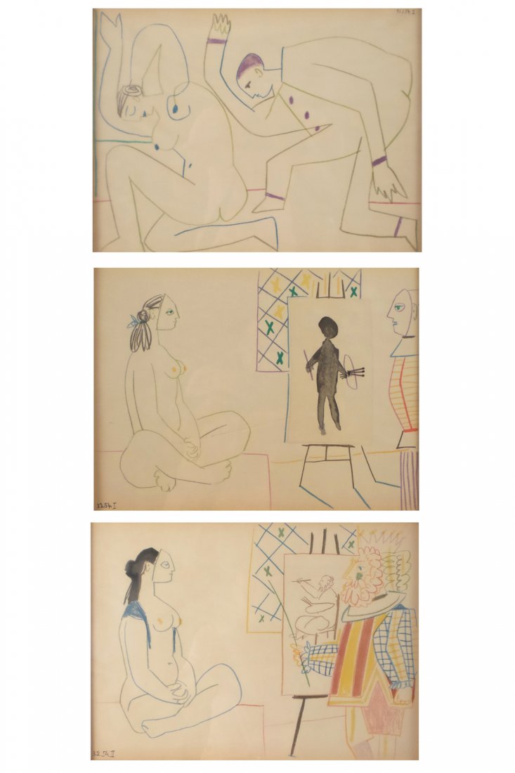 After Pablo Picasso, 3 Lithographs (1 of 7)