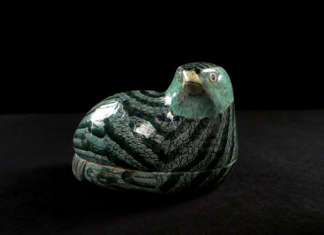 Asian Porcelain Quail-Form Box (1 of 10)