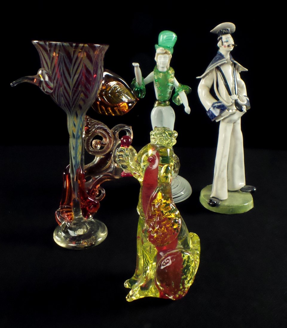 Four-Piece Venetian Glass Group (1 of 5)