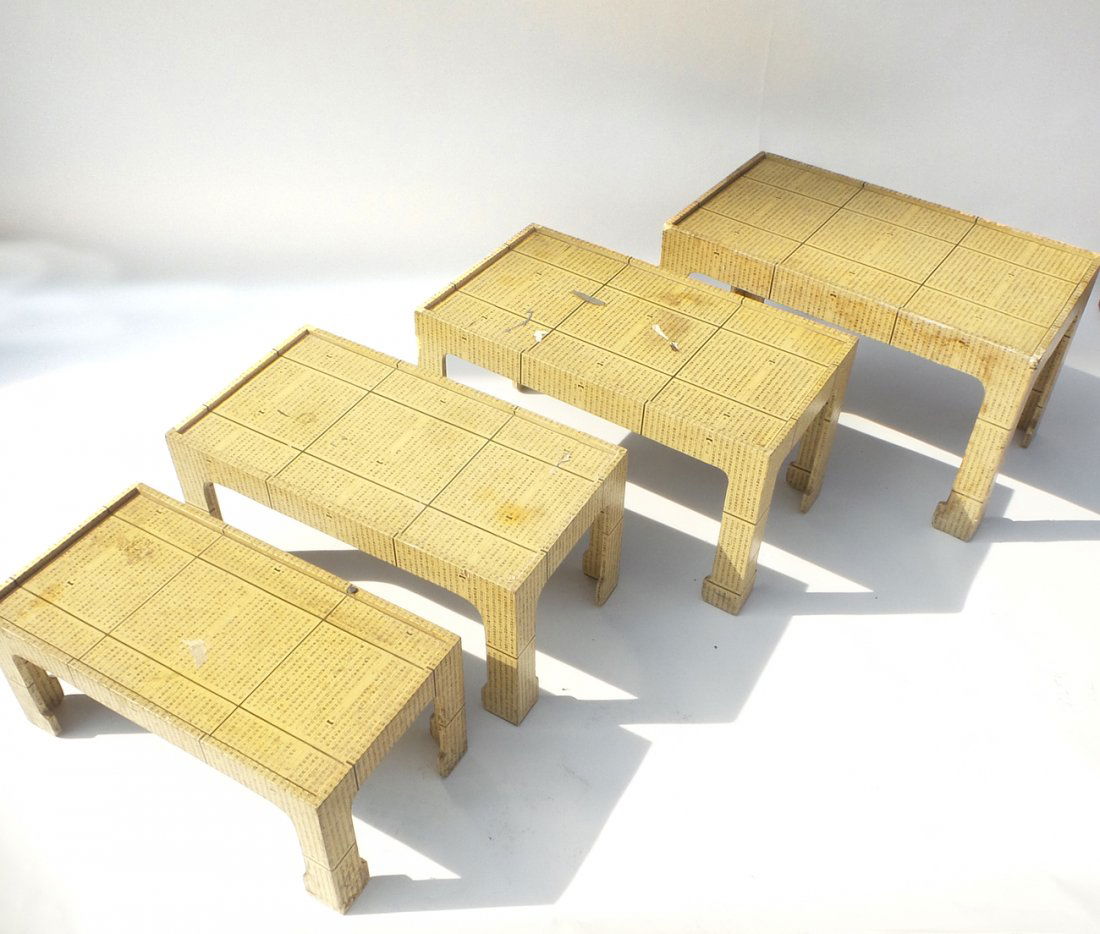 Nest of Four Parchment Tables (1 of 6)