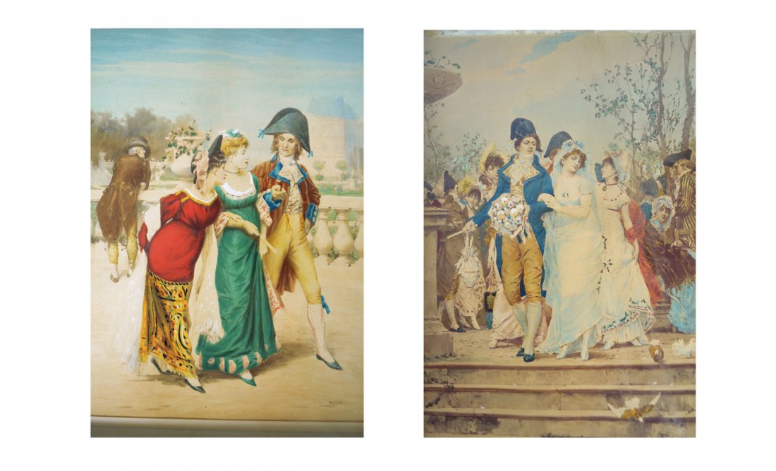 Pair of Framed Hand-Colored Prints (1 of 7)