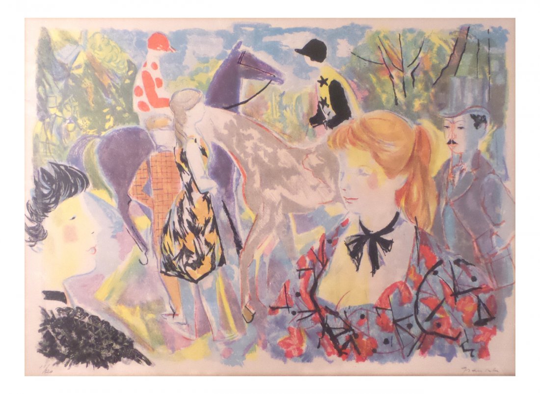 Signed Lithograph, "At the Races" (1 of 5)