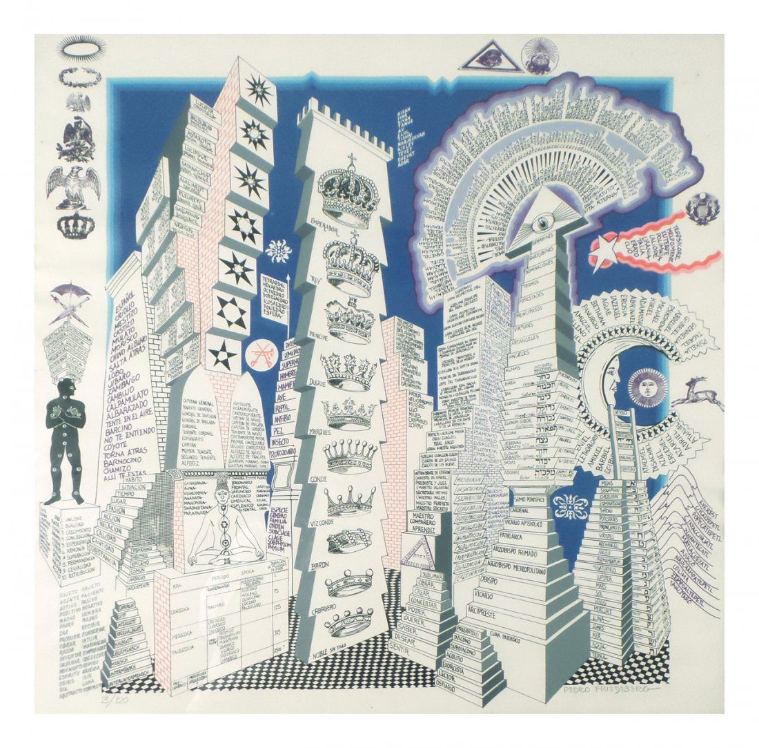 Pedro Friedeberg Untitled Silkscreen (1 of 3)