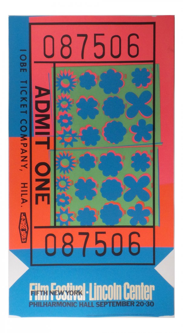Andy Warhol, Lincoln Center Ticket (1 of 10)