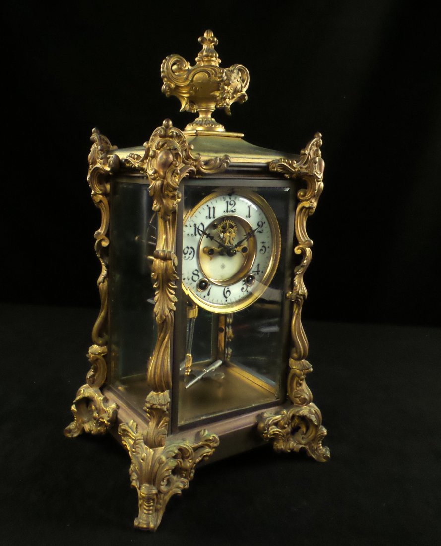 Ansonia Gilt Bronze Mantel Clock (1 of 7)