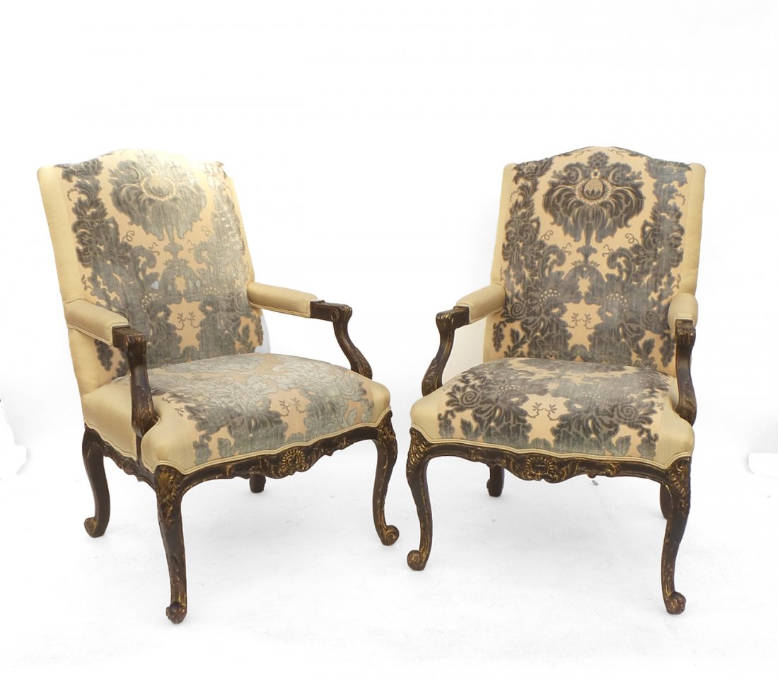 Pair of Regence-Style Grand Fauteuils (1 of 8)