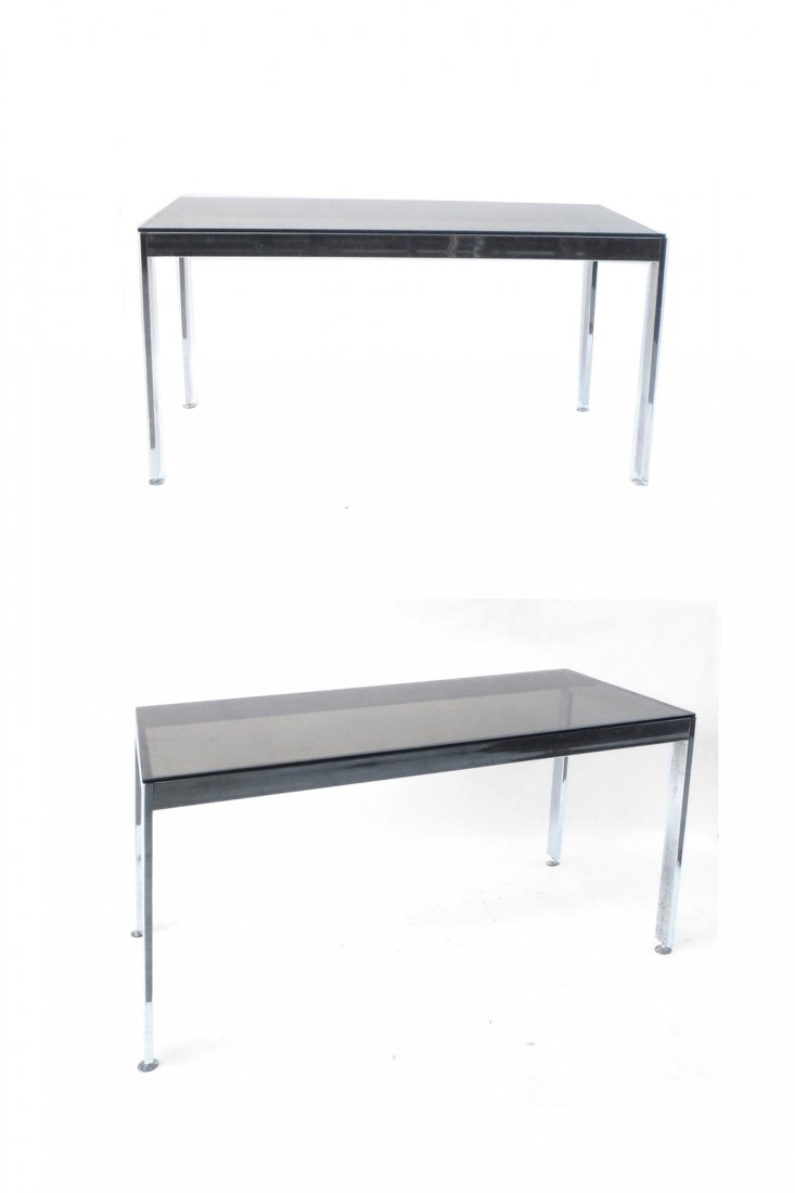 Pair of Mid-Century Glass Top Tables (1 of 7)