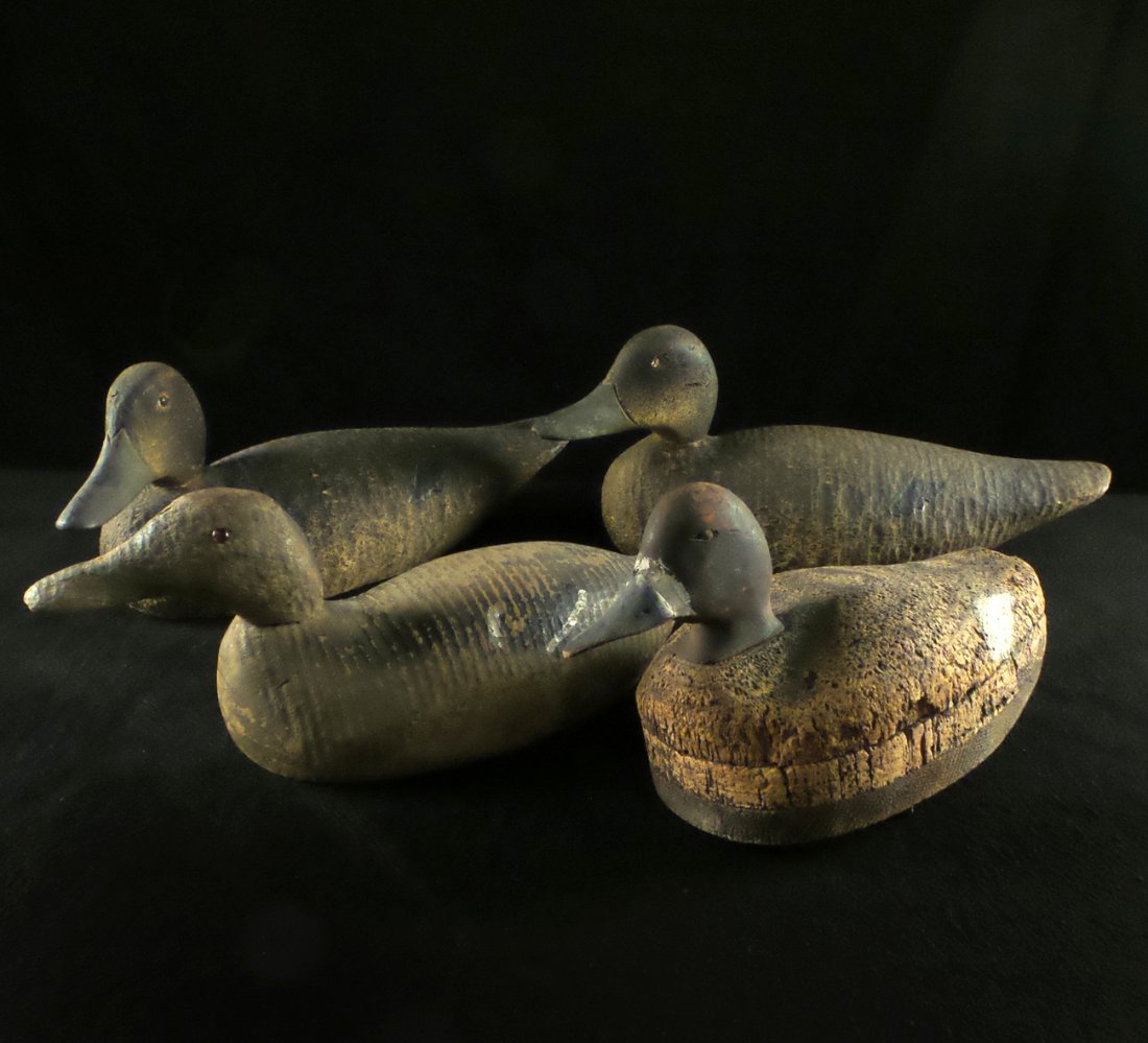 Four Vintage Working Duck Decoys (1 of 8)