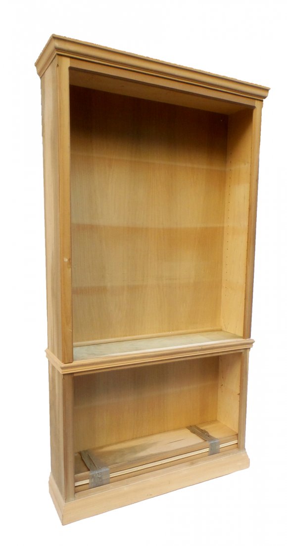 Custom Poplar Two-Part Bookcase (1 of 3)