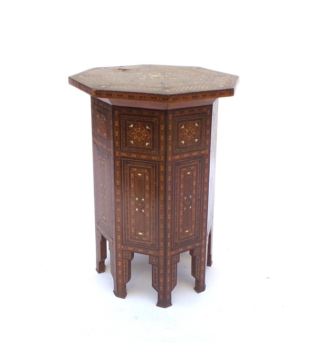 Moroccan Inlaid Tabouret, c. 1920's (1 of 5)