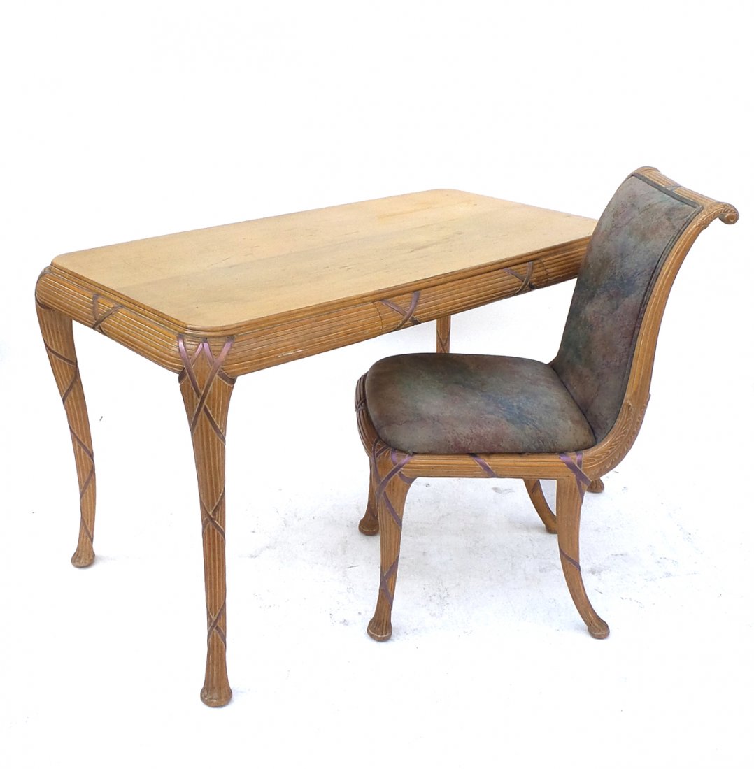 Hollywood Regency Desk and Chair (1 of 9)