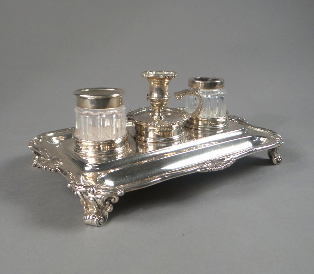 Antique English Sterling Inkwell (1 of 6)