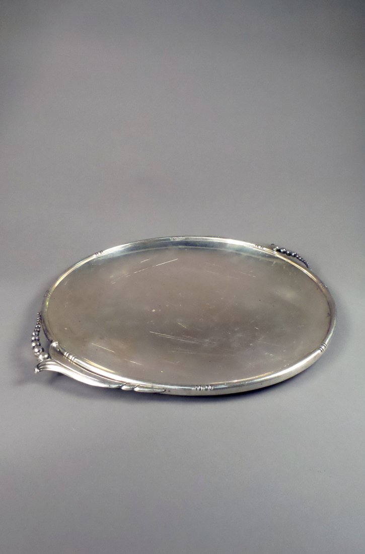 Art Deco Sterling Silver Circular Tray (1 of 5)