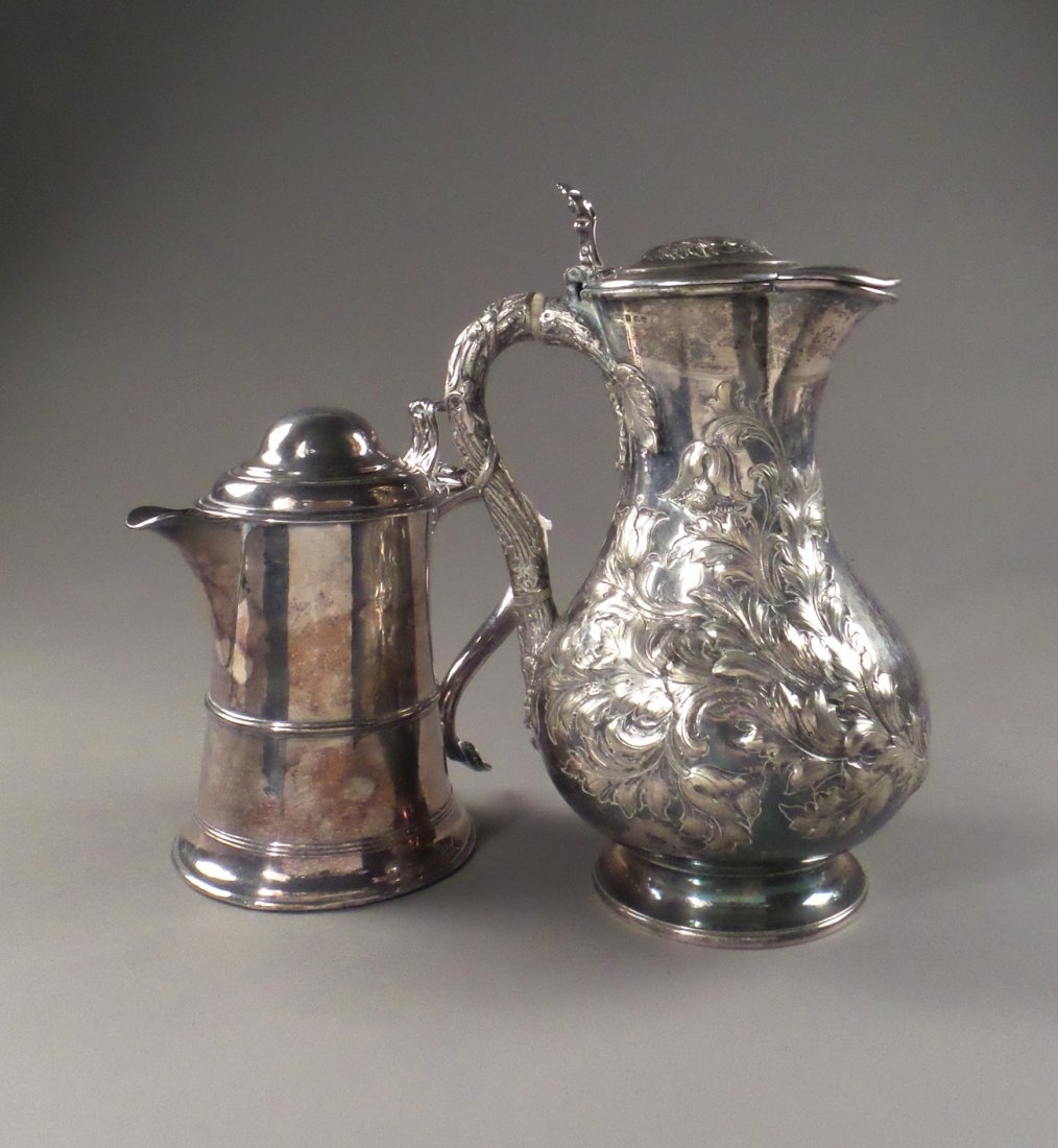 Two Antique Silver Plate Ewers (1 of 7)