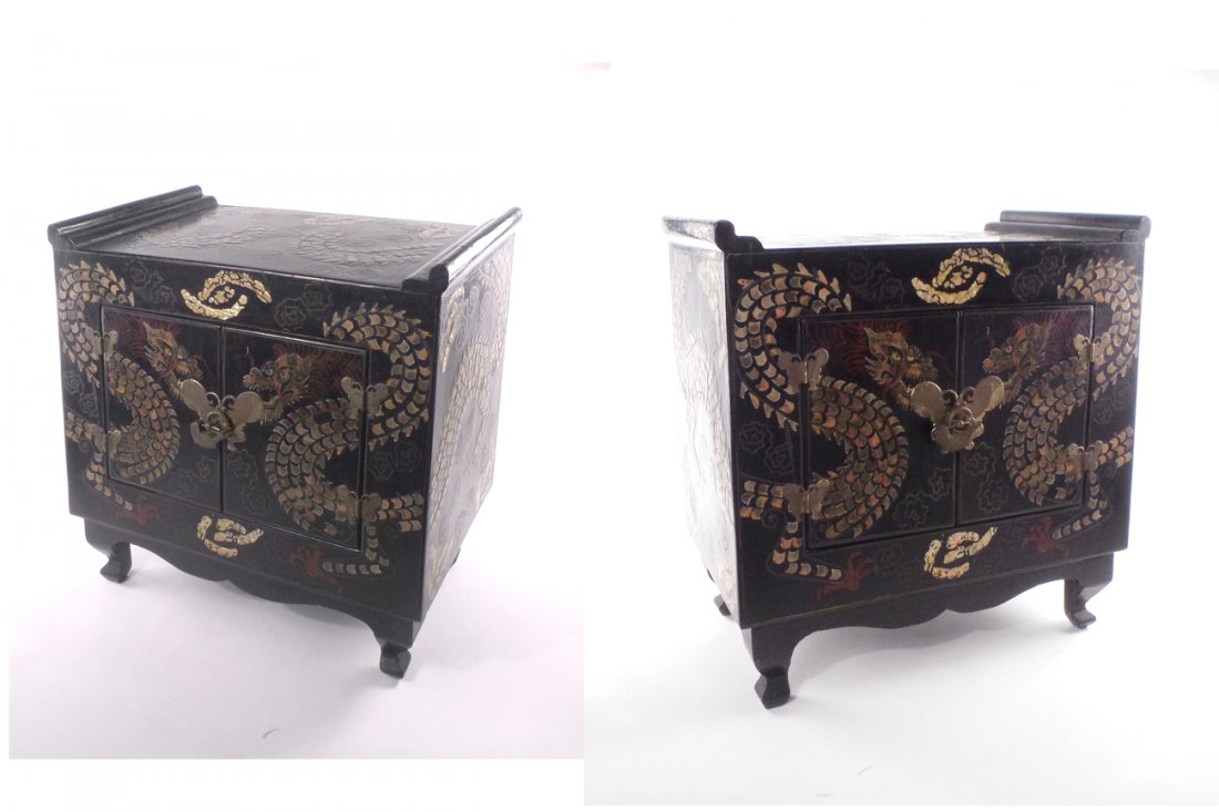 Pair of 19th C. Korean "Dragon Chests" (1 of 10)
