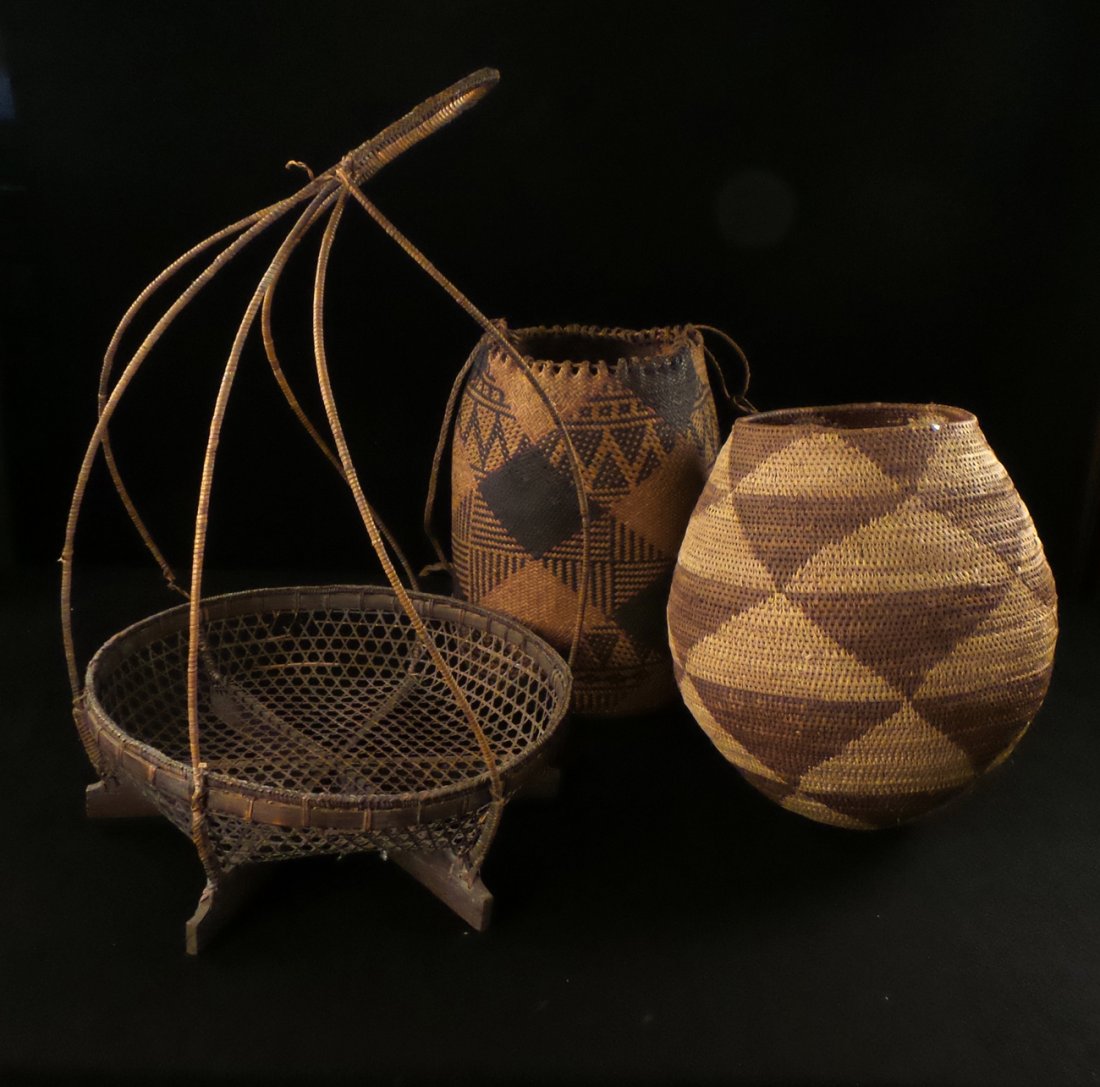 Group of Three Woven Baskets (1 of 9)