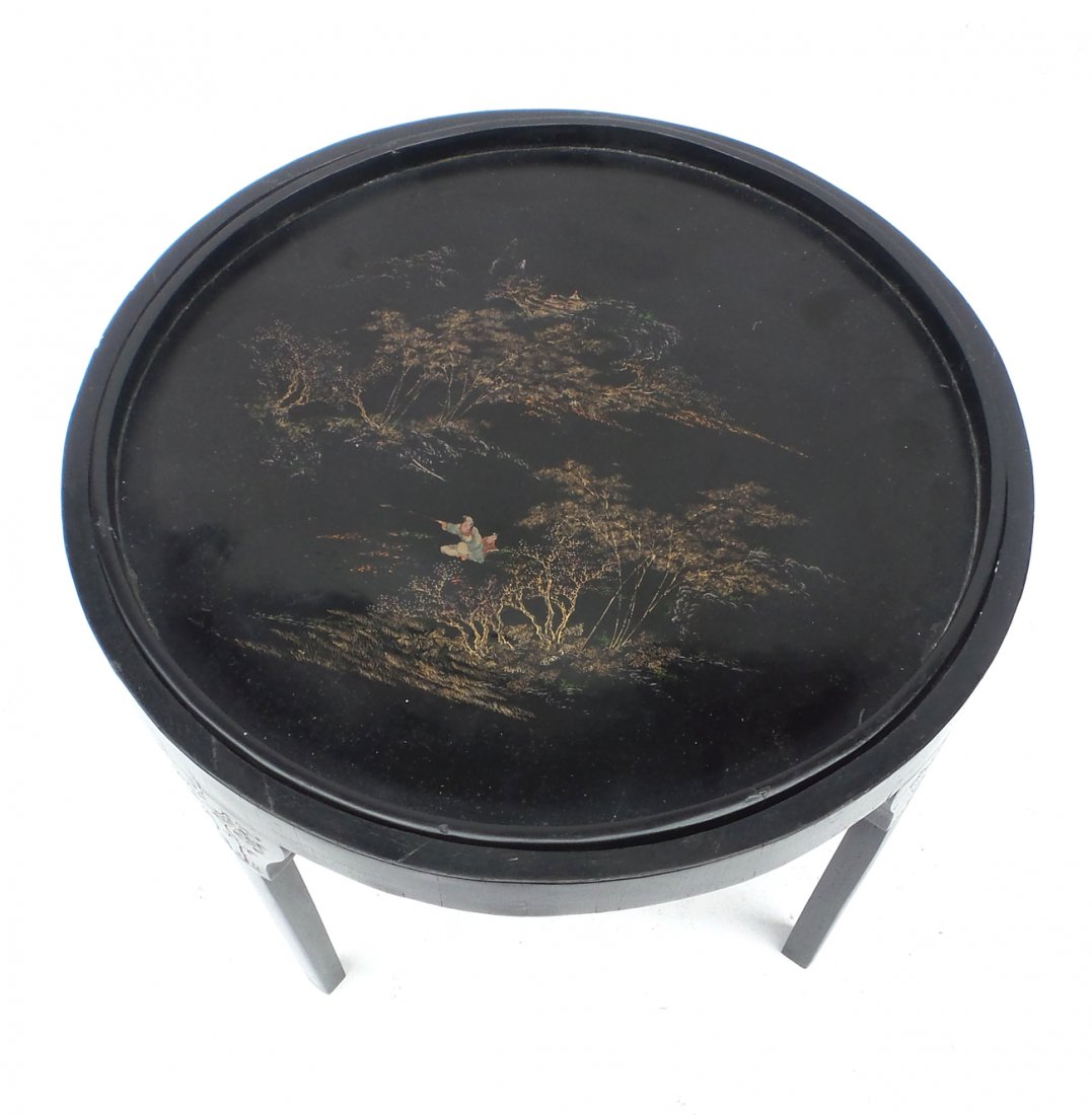 Black Chinoiserie Round Table (1 of 5)