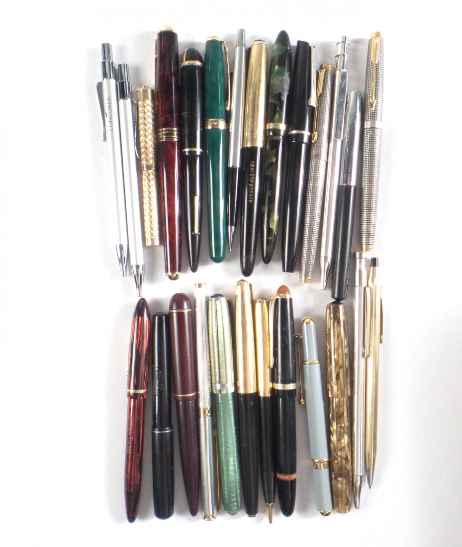 27 Assorted Fountain and Ballpoint Pens (1 of 4)