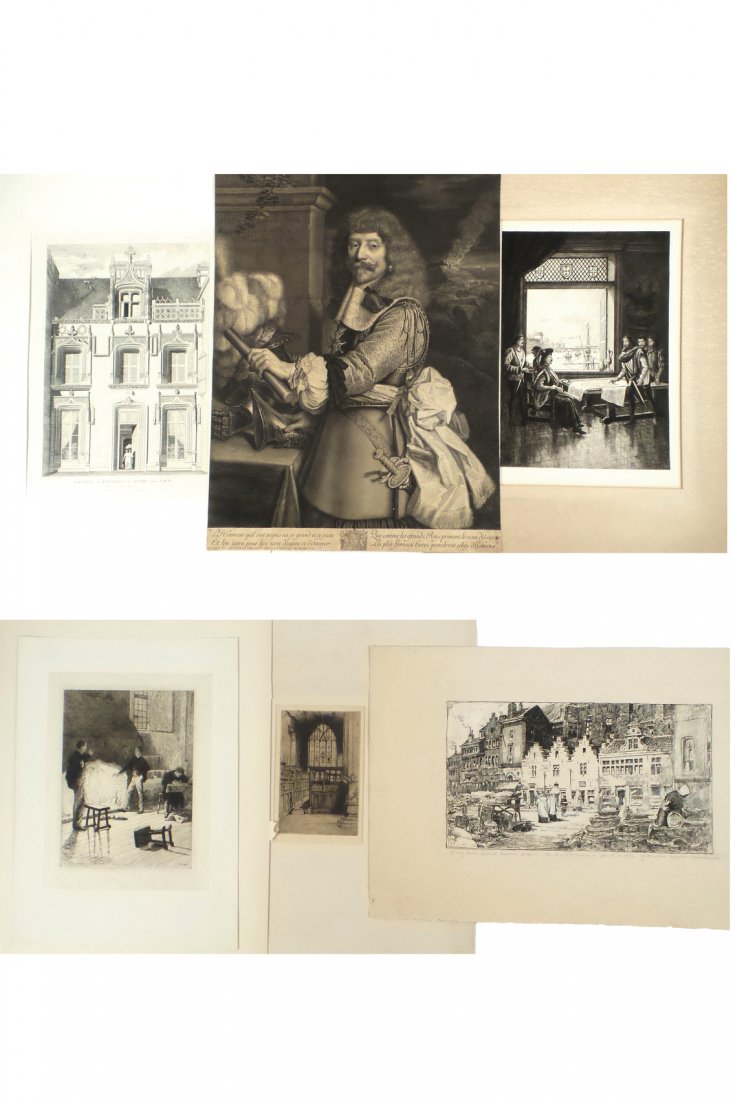 6 Assorted Etchings and an Engraving (1 of 9)